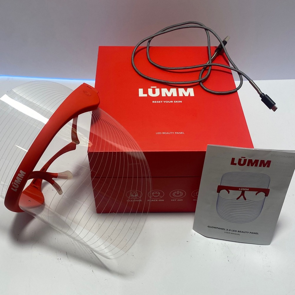 LUMM GlowPanel 2.0 LED Beauty Panel Mask Unisex OS Red Excellent Light Therapy